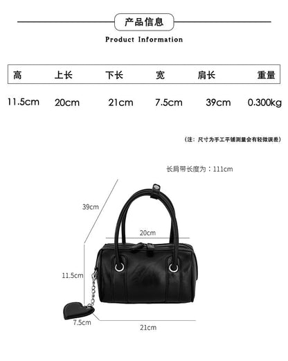 Faux Boston Leather Bag