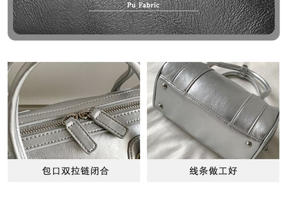 Faux Boston Leather Bag