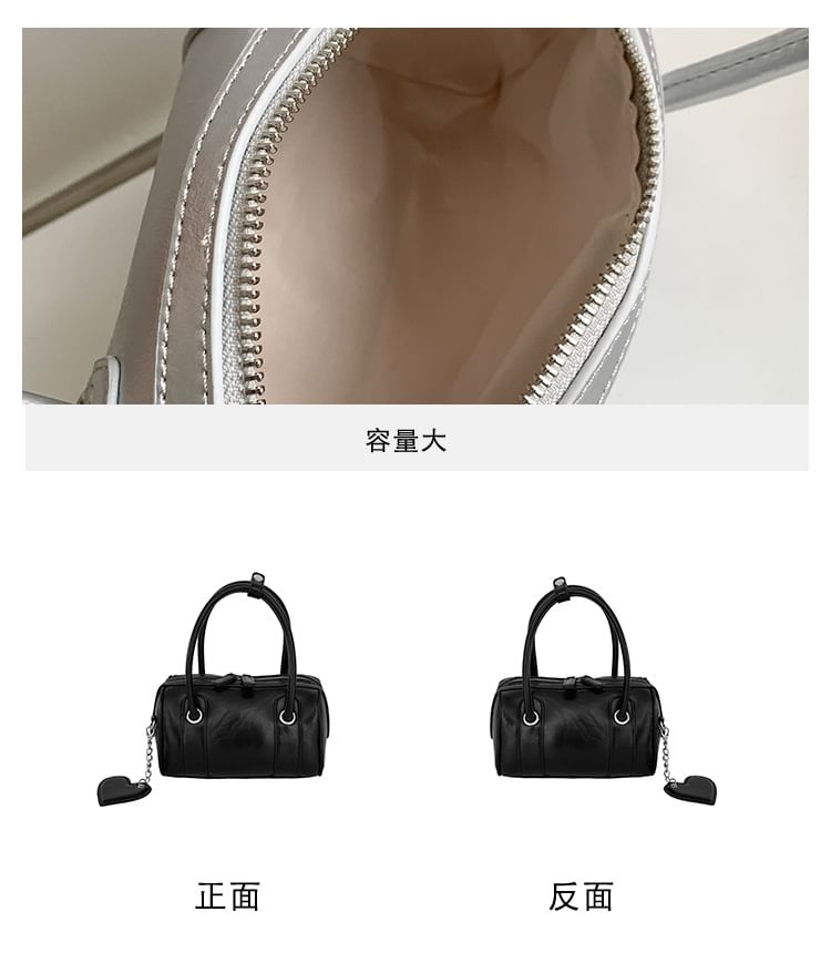 Faux Boston Leather Bag