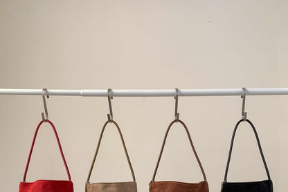 Suede Bucket Bag Faux