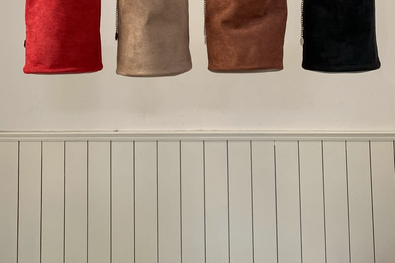 Suede Bucket Bag Faux