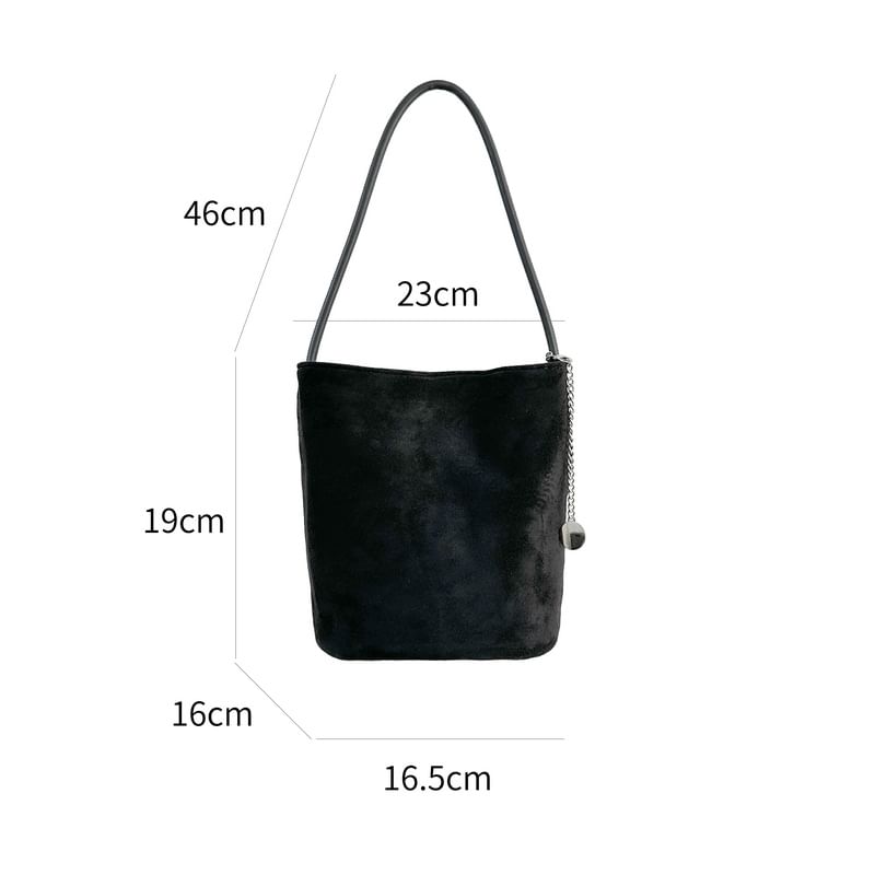 Suede Bucket Bag Faux
