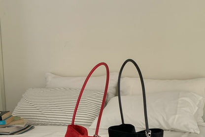 Suede Bucket Bag Faux