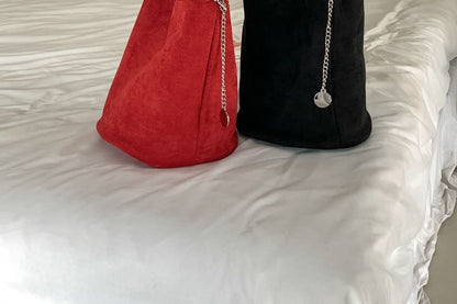 Suede Bucket Bag Faux