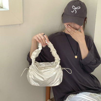 Shoulder Ruched Drawstring Bag