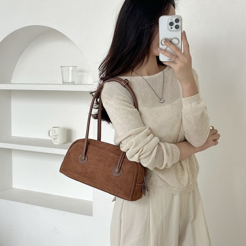 Faux Shoulder Bag Suede