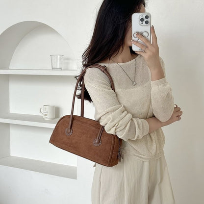 Faux Shoulder Bag Suede