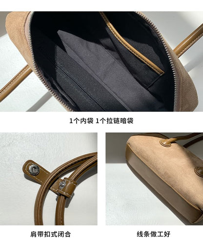 Faux Shoulder Bag Suede