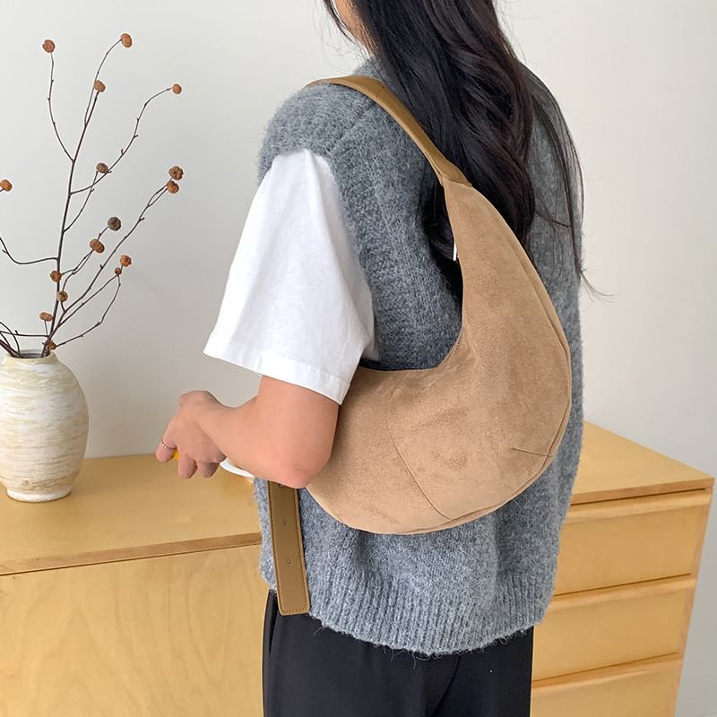 Faux Bag Shoulder Suede