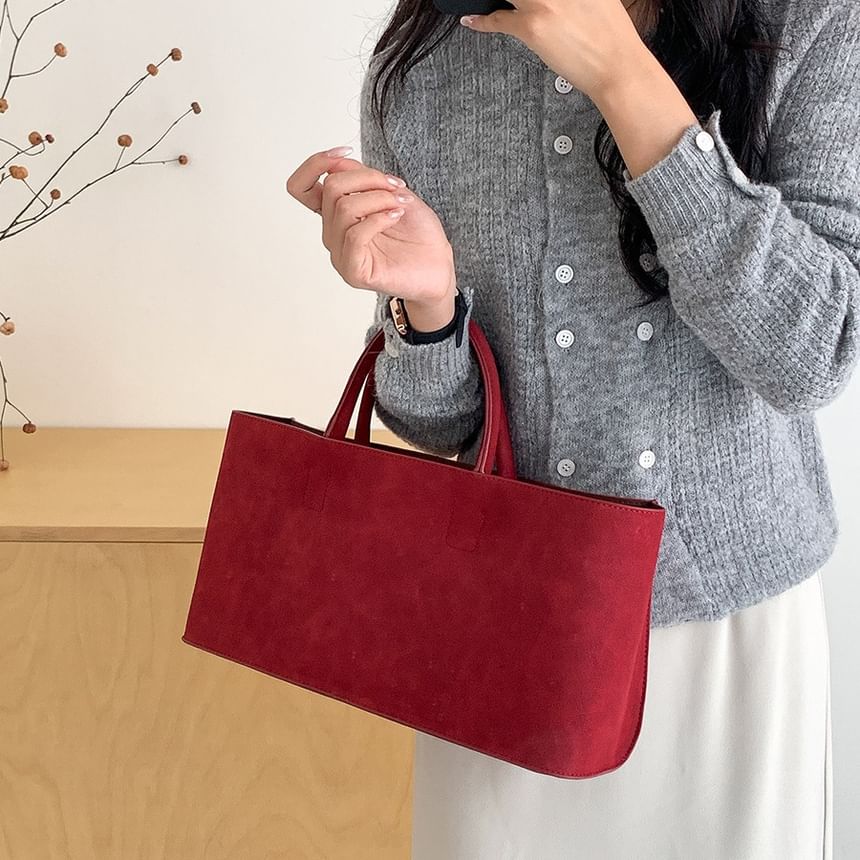 Tote Faux Bag Suede