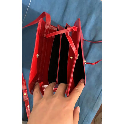 Bow Bag Leather Flap Faux Crossbody