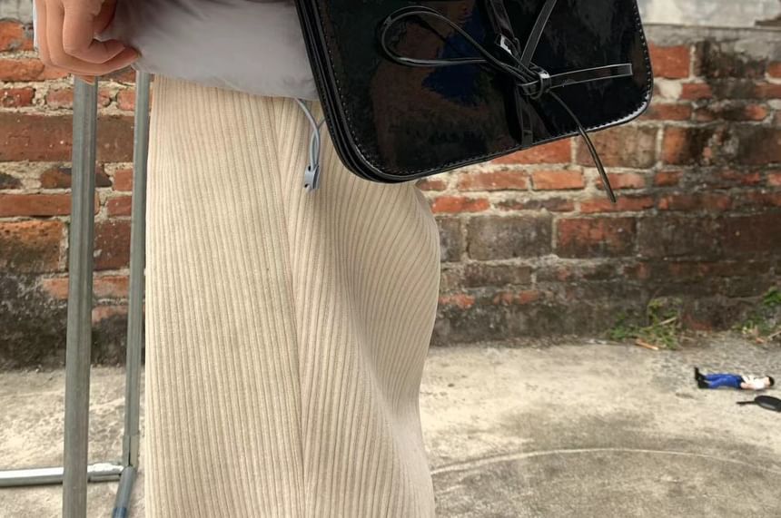 Bow Bag Leather Flap Faux Crossbody