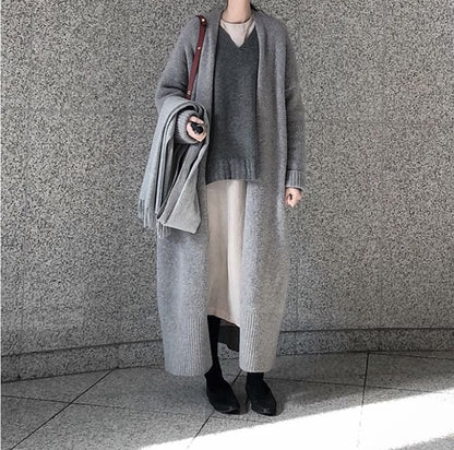 Open-Front Maxi Cardigan