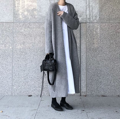 Open-Front Maxi Cardigan