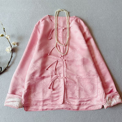 Traditional Chinese Jacquard Frog Button Jacket