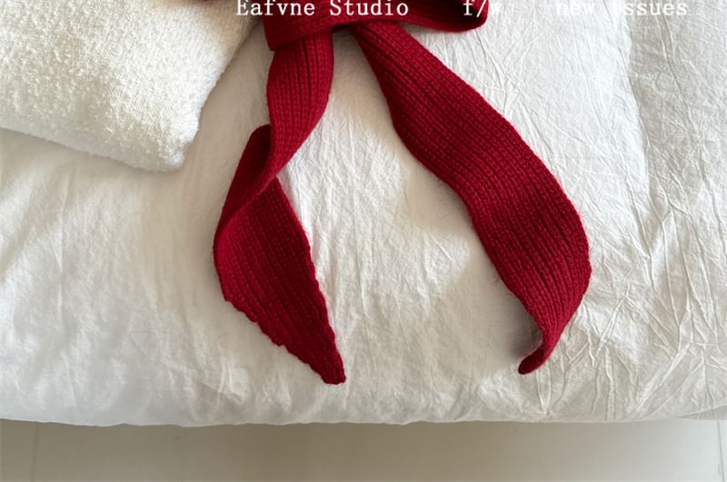 Hat Plain Knit Bonnet