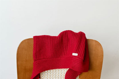 Hat Plain Knit Bonnet