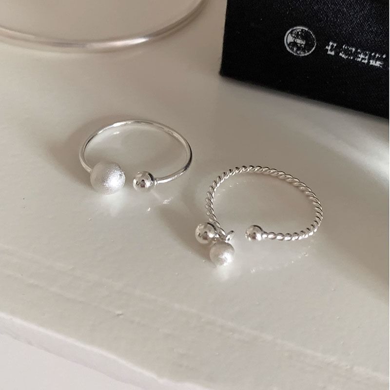 Silver Ball Open Ring