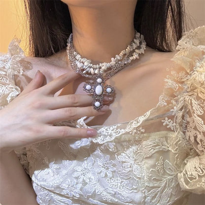 Cross Necklace Beaded