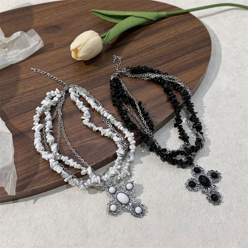 Cross Necklace Beaded