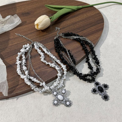 Cross Necklace Beaded