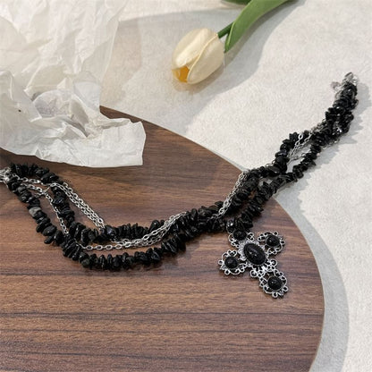 Cross Necklace Beaded