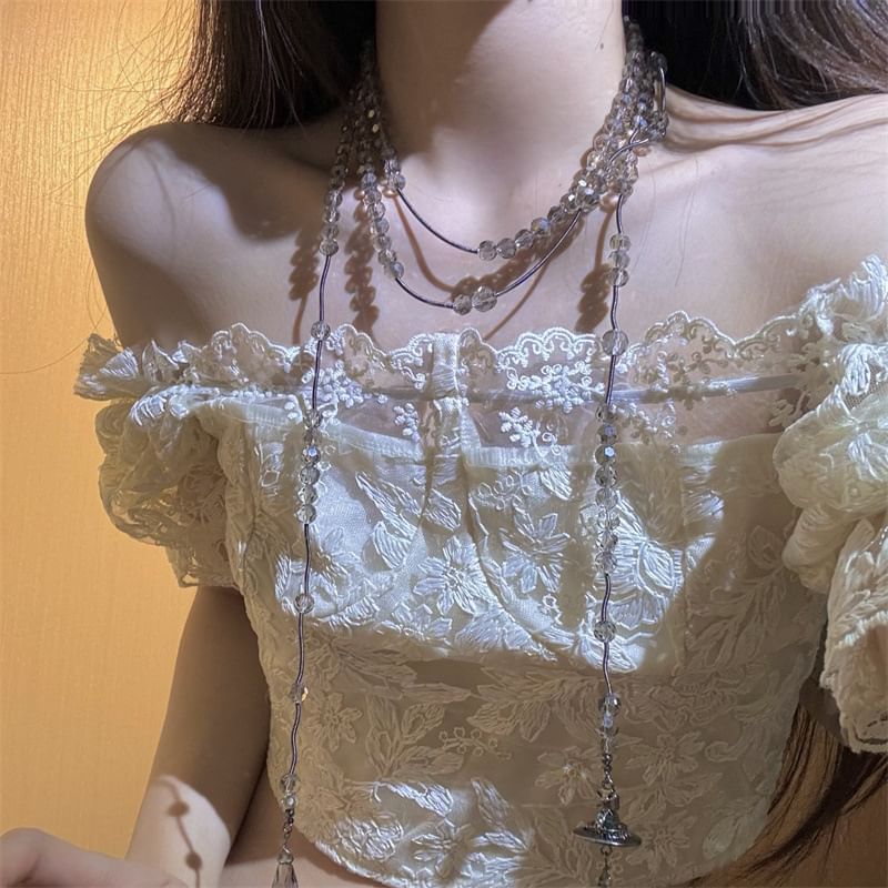 Necklace Layered Beaded