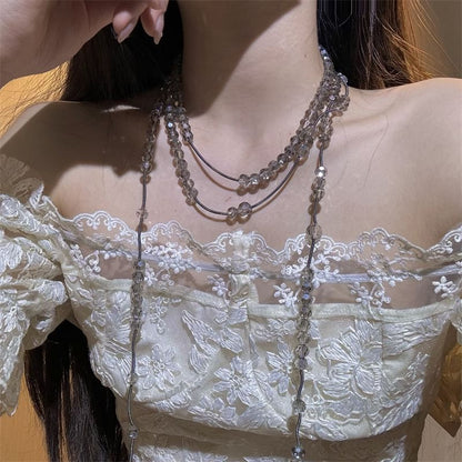 Necklace Layered Beaded