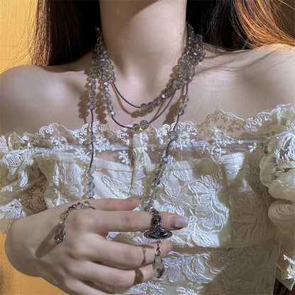 Necklace Layered Beaded