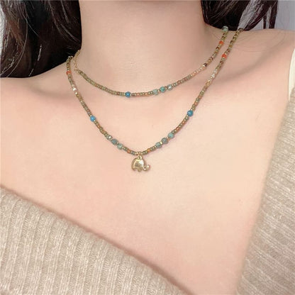 / Elephant Beaded Necklace