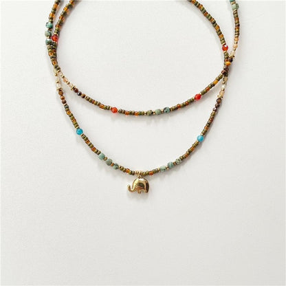 / Elephant Beaded Necklace