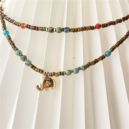/ Elephant Beaded Necklace