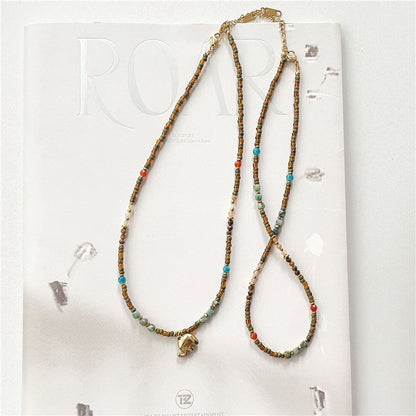 / Elephant Beaded Necklace