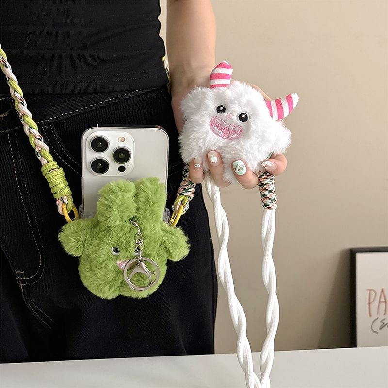 Monster Phone Clip Lanyard Plush On