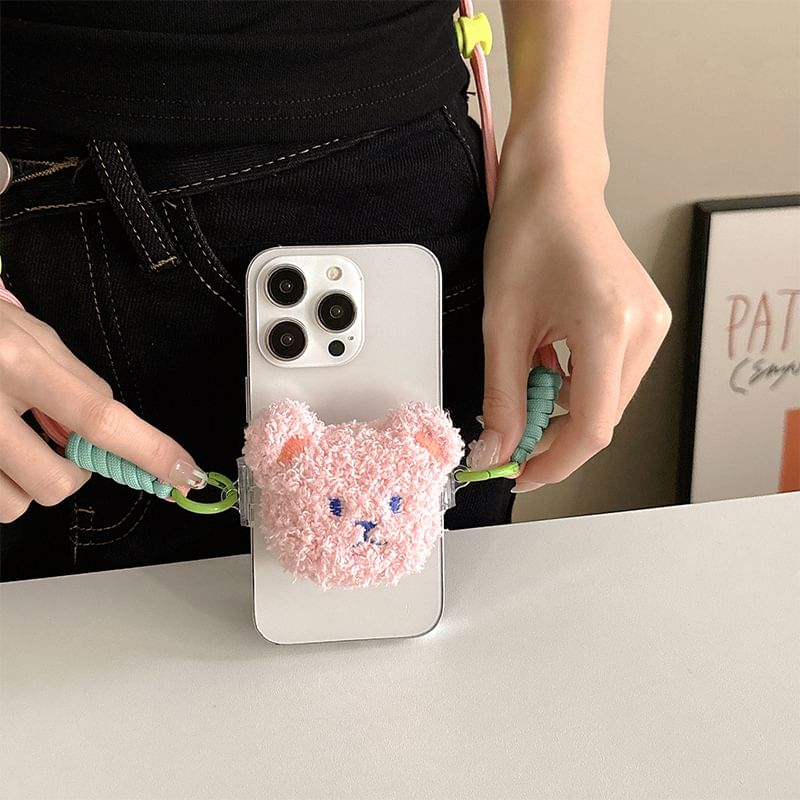 Cartoon On Clip Plush Lanyard Phone