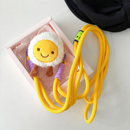 Cartoon On Clip Plush Lanyard Phone