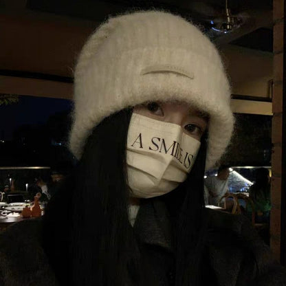 Knit Beanie Ribbed Plain / Applique