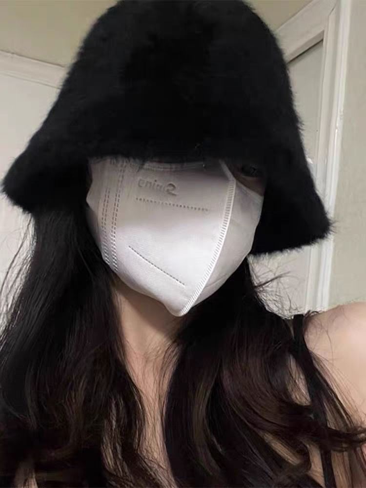 Bucket Fluffy Hat Plain