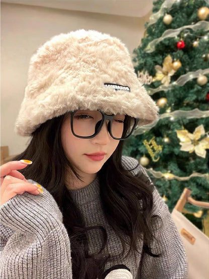 Bucket Fluffy Hat Plain