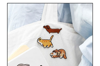 Dog Embroidered Adhesive Applique Patch