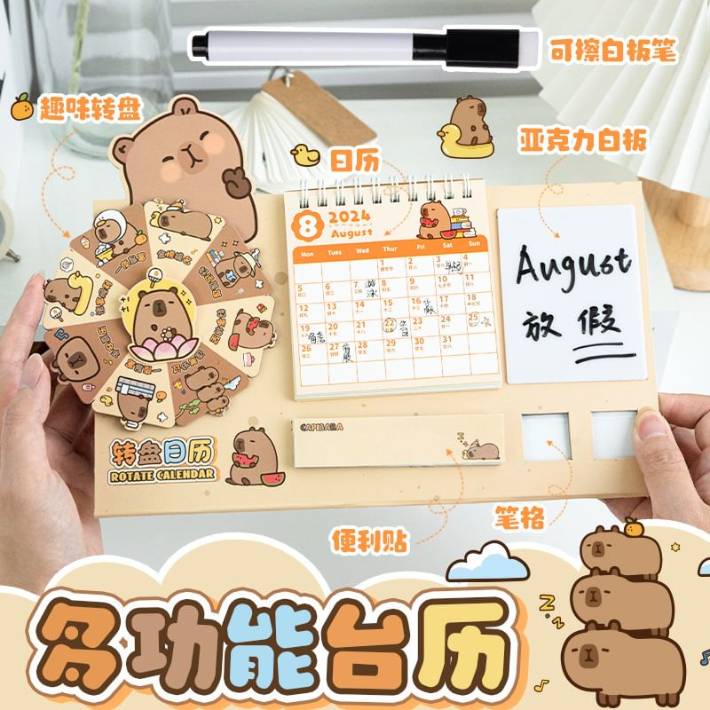 Animal Desktop Calendar 2025 with Sticky Note