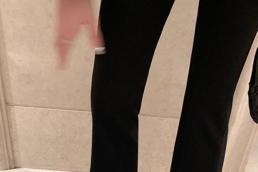 Leather Genuine Short Boots Plain Chelsea Heel Chunky Toe Split