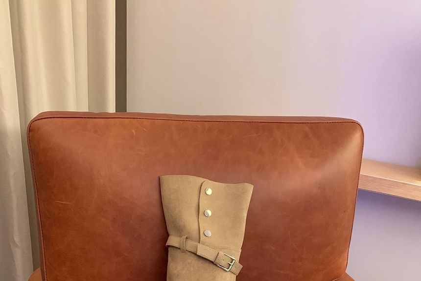 Plain Over-the-Knee Platform Buckled Boots