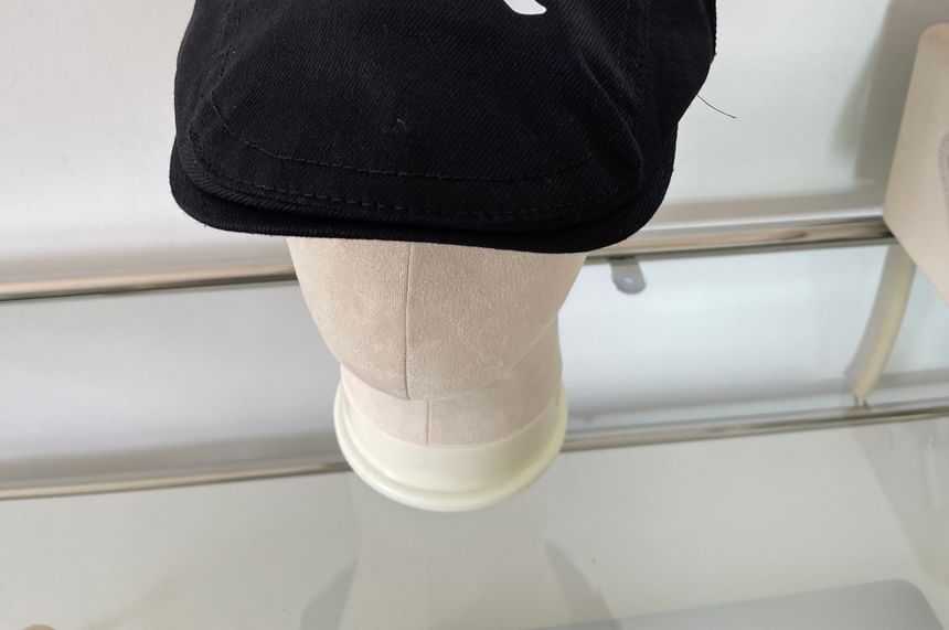 Newsboy Print Cap Bow