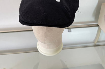 Newsboy Print Cap Bow