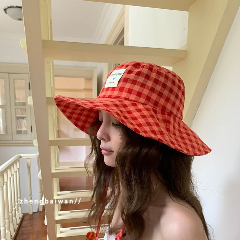 Gingham Boonie Hat