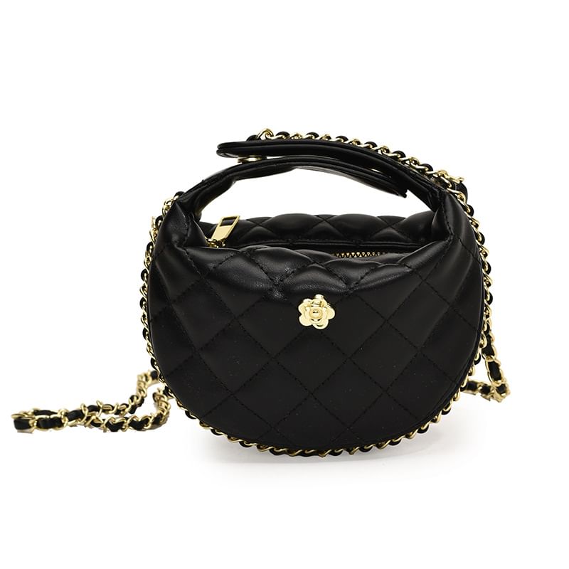 Bag Strap Faux Leather Chain Quilted Crossbody