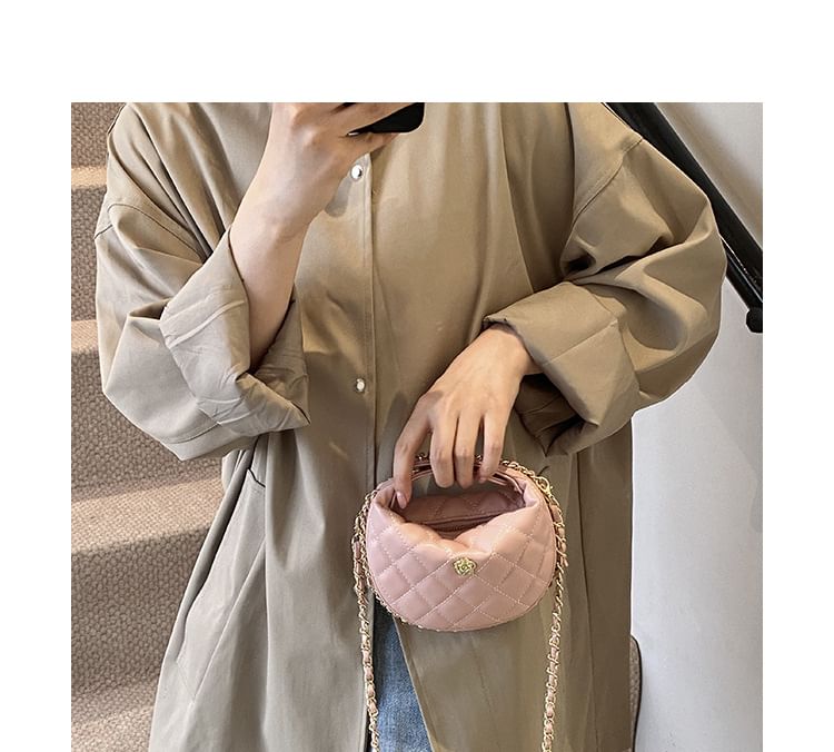 Bag Strap Faux Leather Chain Quilted Crossbody