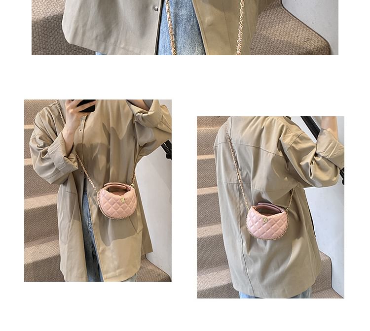 Bag Strap Faux Leather Chain Quilted Crossbody