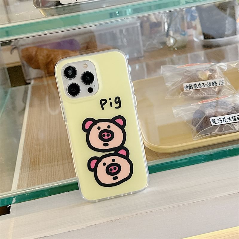 Pig Phone Case - iPhone 16 Pro Max / 16 Pro / 16 Plus / 16 / 15 Pro Max / 15 Pro / 15 Plus / 15 / 14 Pro Max / 14 Pro / 14 Plus / 14 / 13 Pro Max / 13 Pro / 13 / 13 Mini